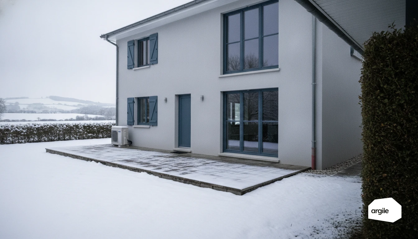 Maison rénovée en hiver, isolation et ventilation
