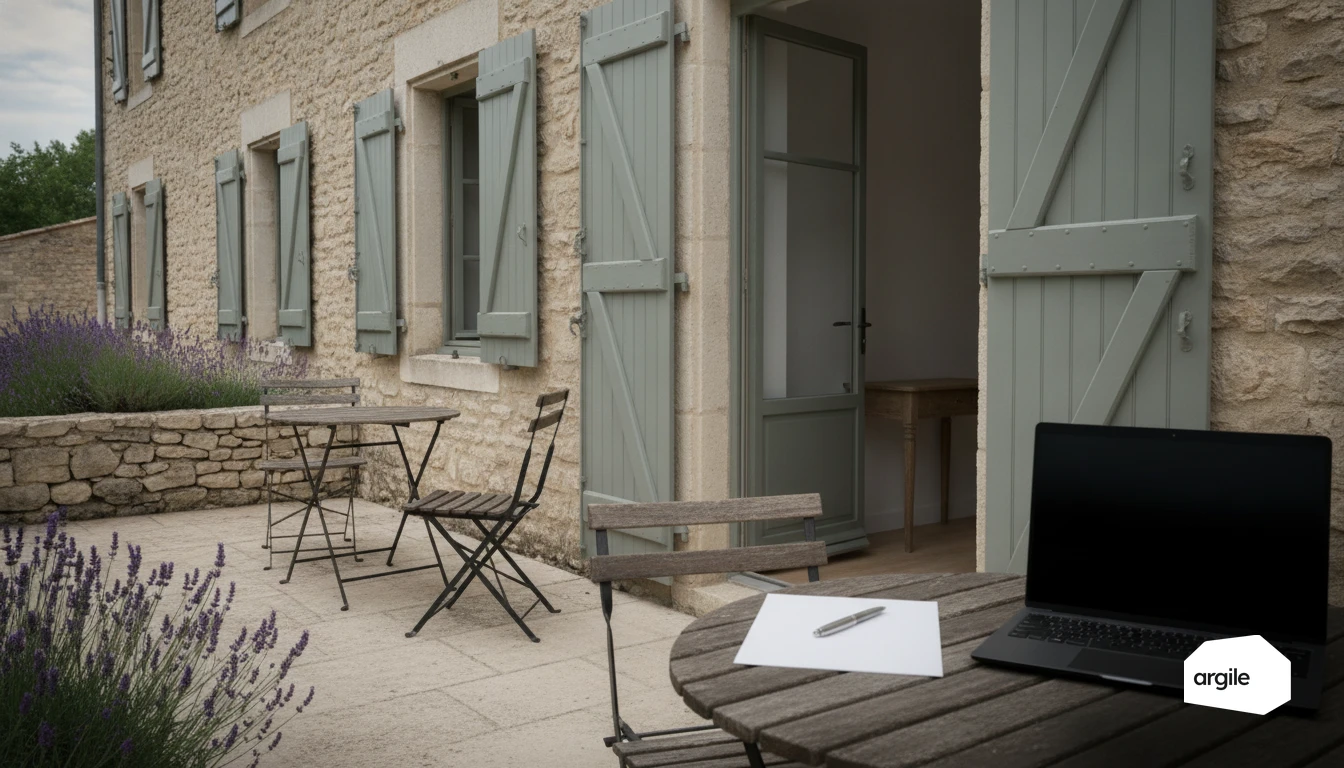 Bureau de formation DPE dans mas provençal rénové