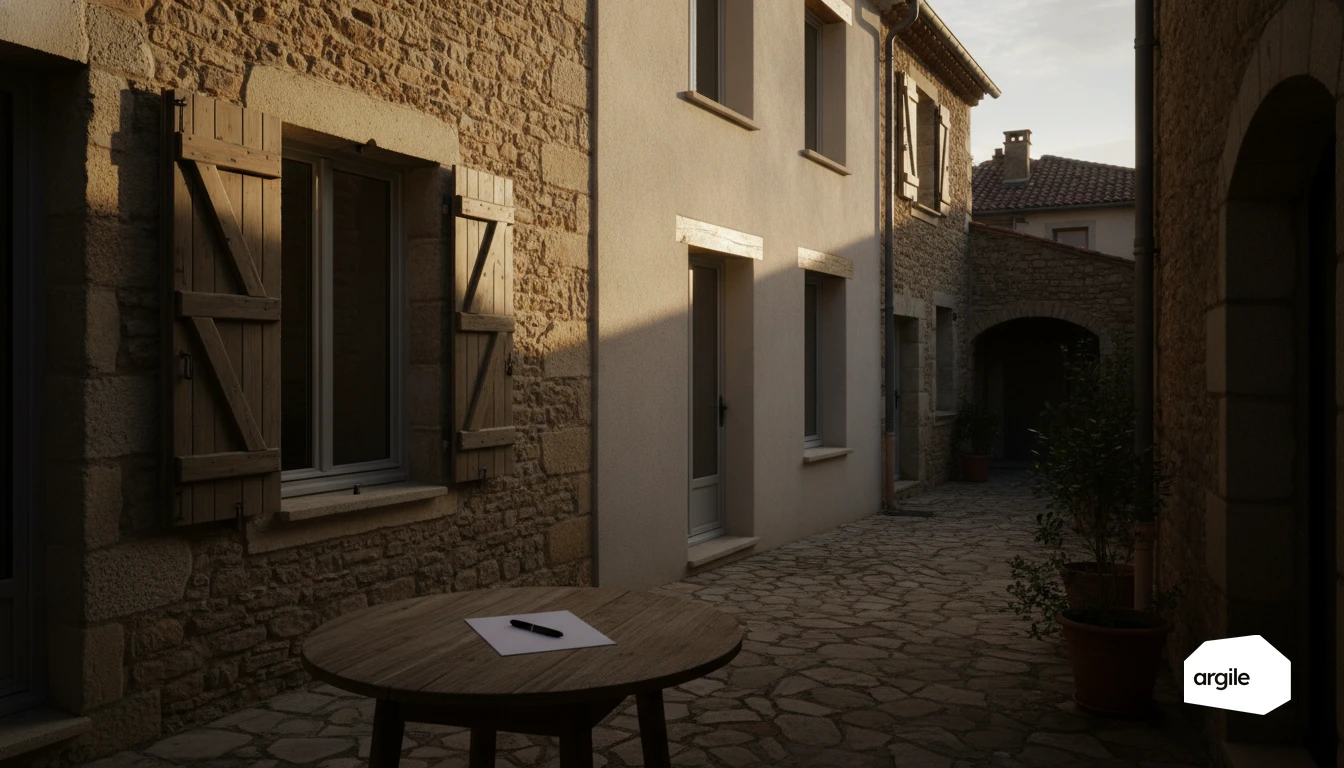 Maison en pierre rénovée, épargne travaux copropriété