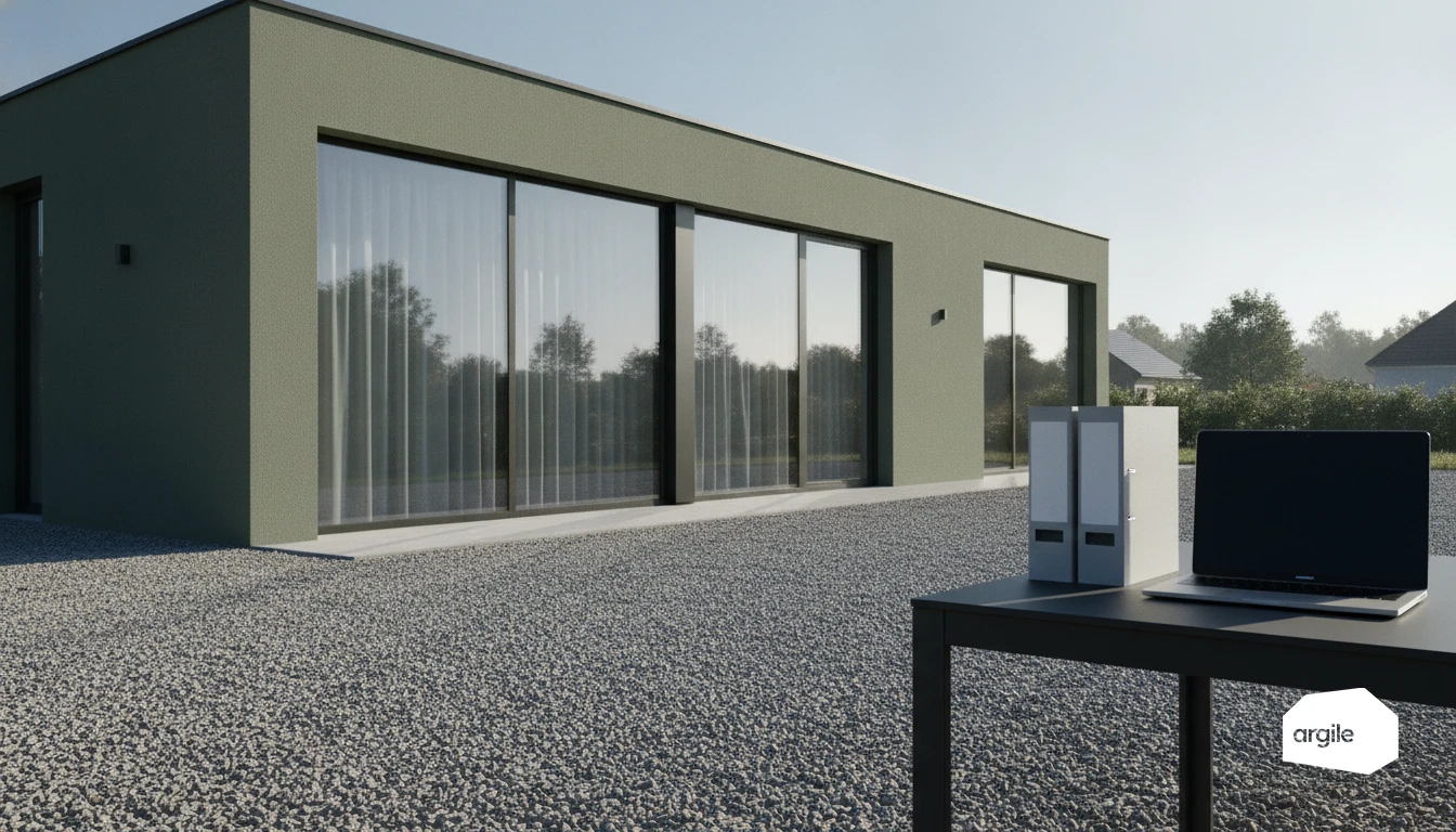 Maison basse consommation, dossiers diagnostics énergétiques sur table