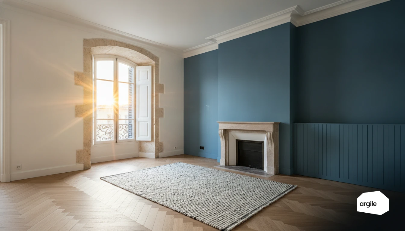 Salon haussmannien rénové illustrant l’inertie thermique