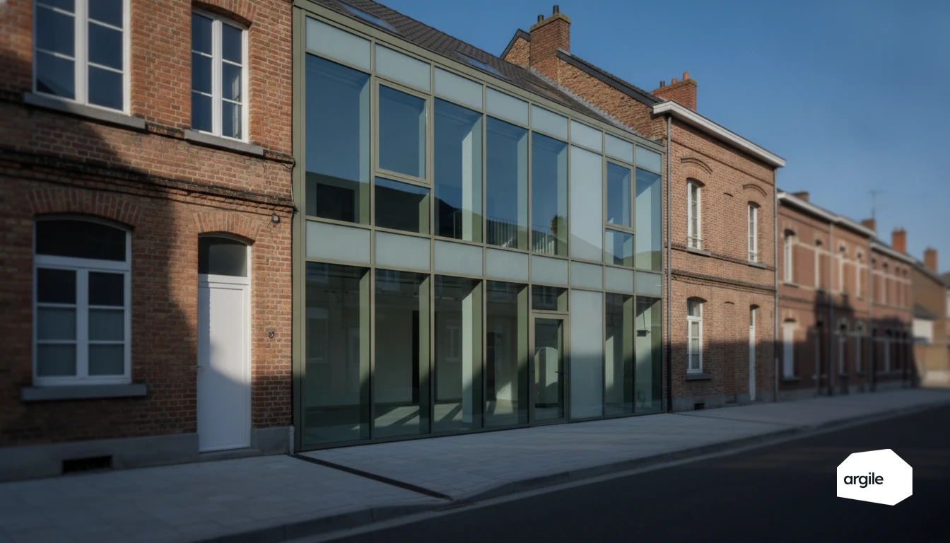 Façade en mur rideau rénovée, performance thermique tertiaire