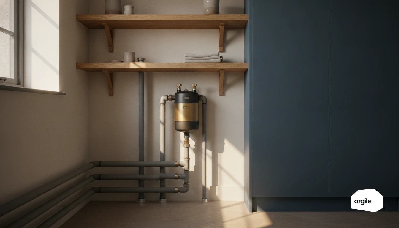 Séparateur air-boue protégeant un circuit de chauffage rénové