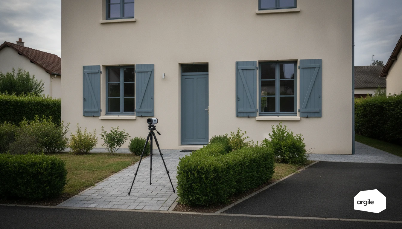 Pavillon rénové avec caméra thermique pour contrôle qualité