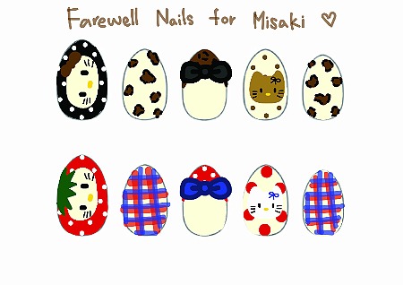 Kitty nails digital sketch for design