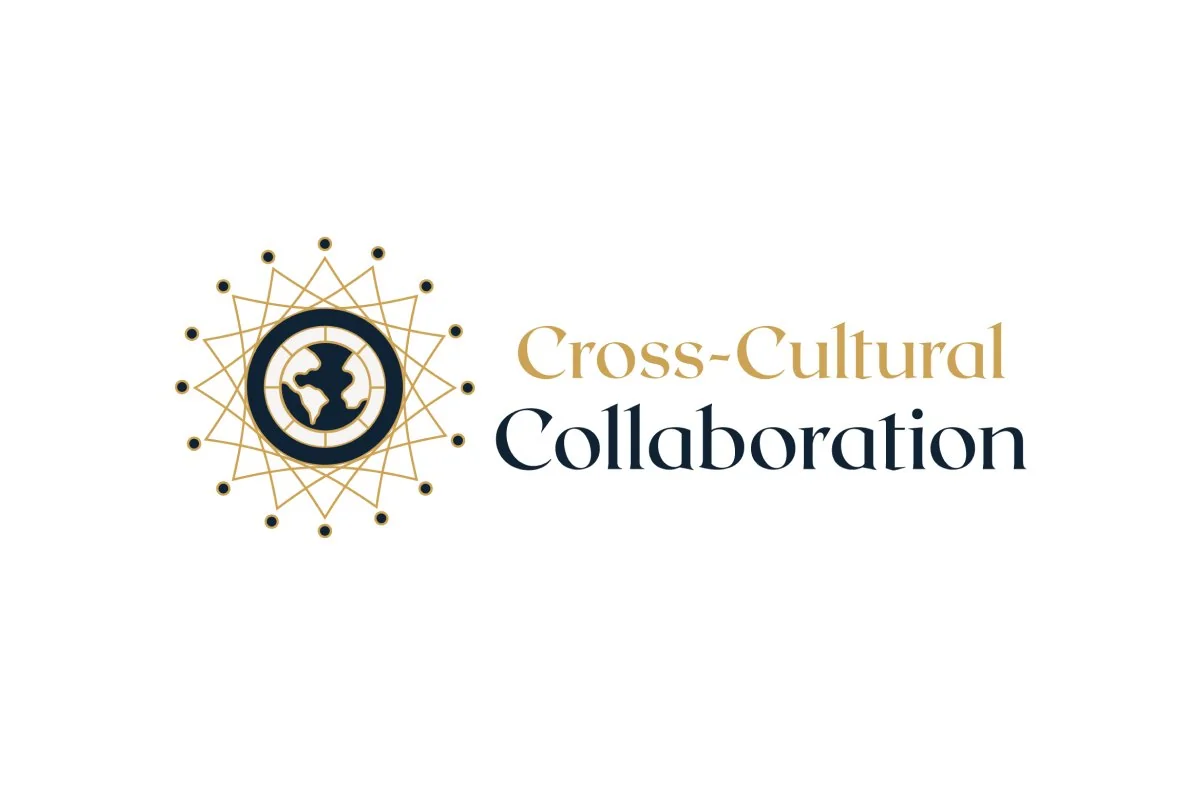 Logo featuring a stylized globe surrounded by a geometric pattern with the text 'Cross-Cultural Collaboration'.