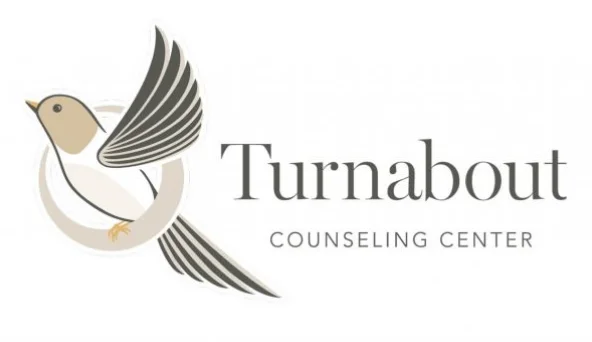 Logo featuring a stylized bird with outstretched wings next to the text 'Turnabout Counseling Center'.