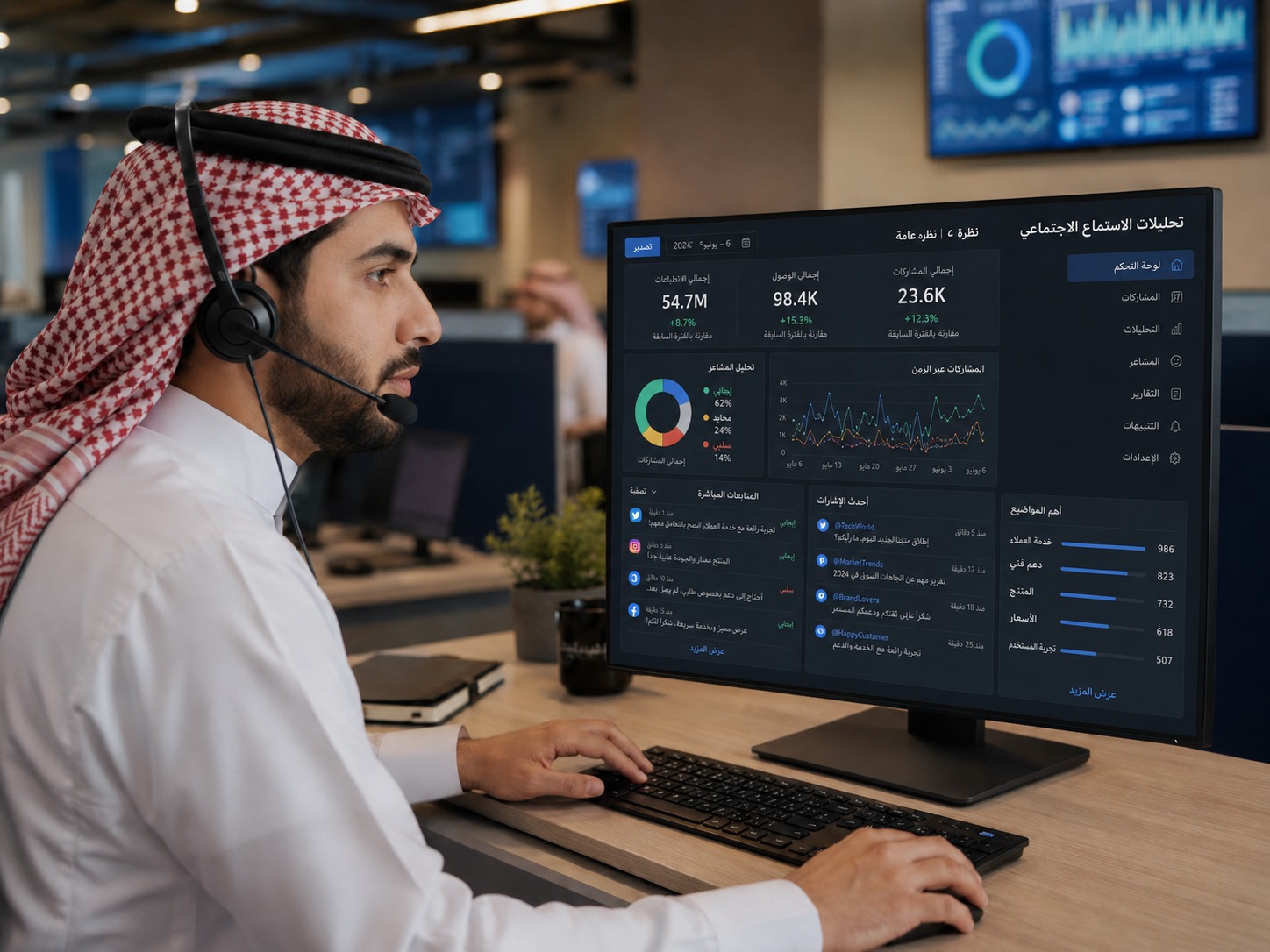 خدمات مراكز الاتصال, مراكز الاتصال السحابية, الاتصال الصوتي, واتساب للأعمال, إدارة منصات التواصل الاجتماعي, أتمتة خدمة العملاء, رؤية السعودية 2030, شركة 4D