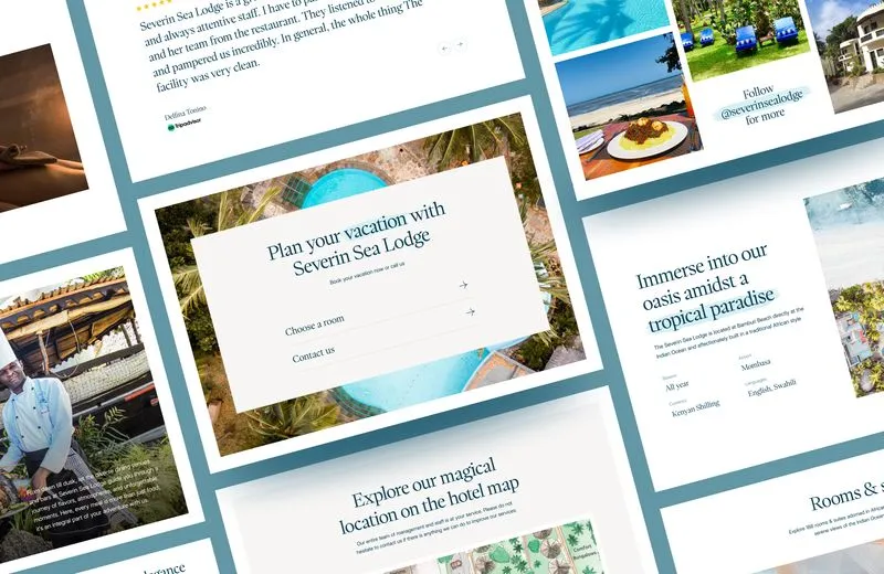 Severin Sea Lodge website preview