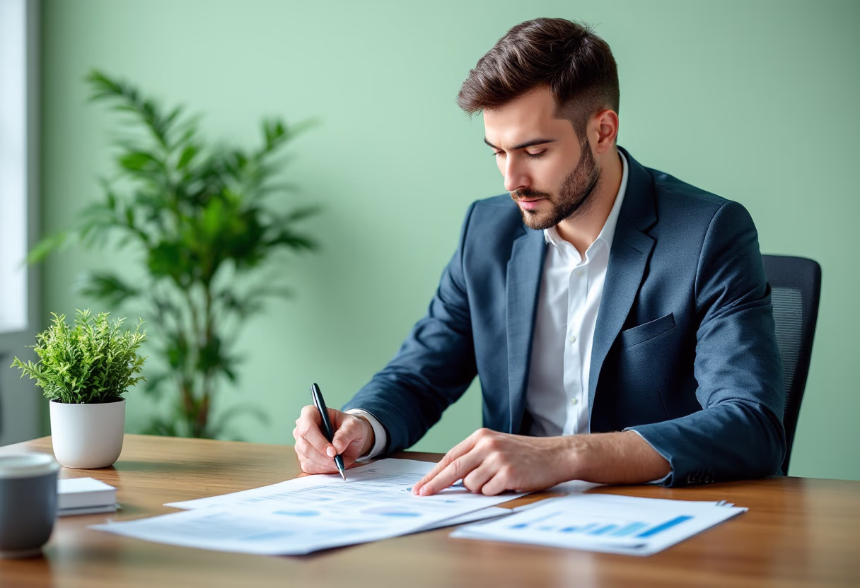 image of financial reports being reviewed