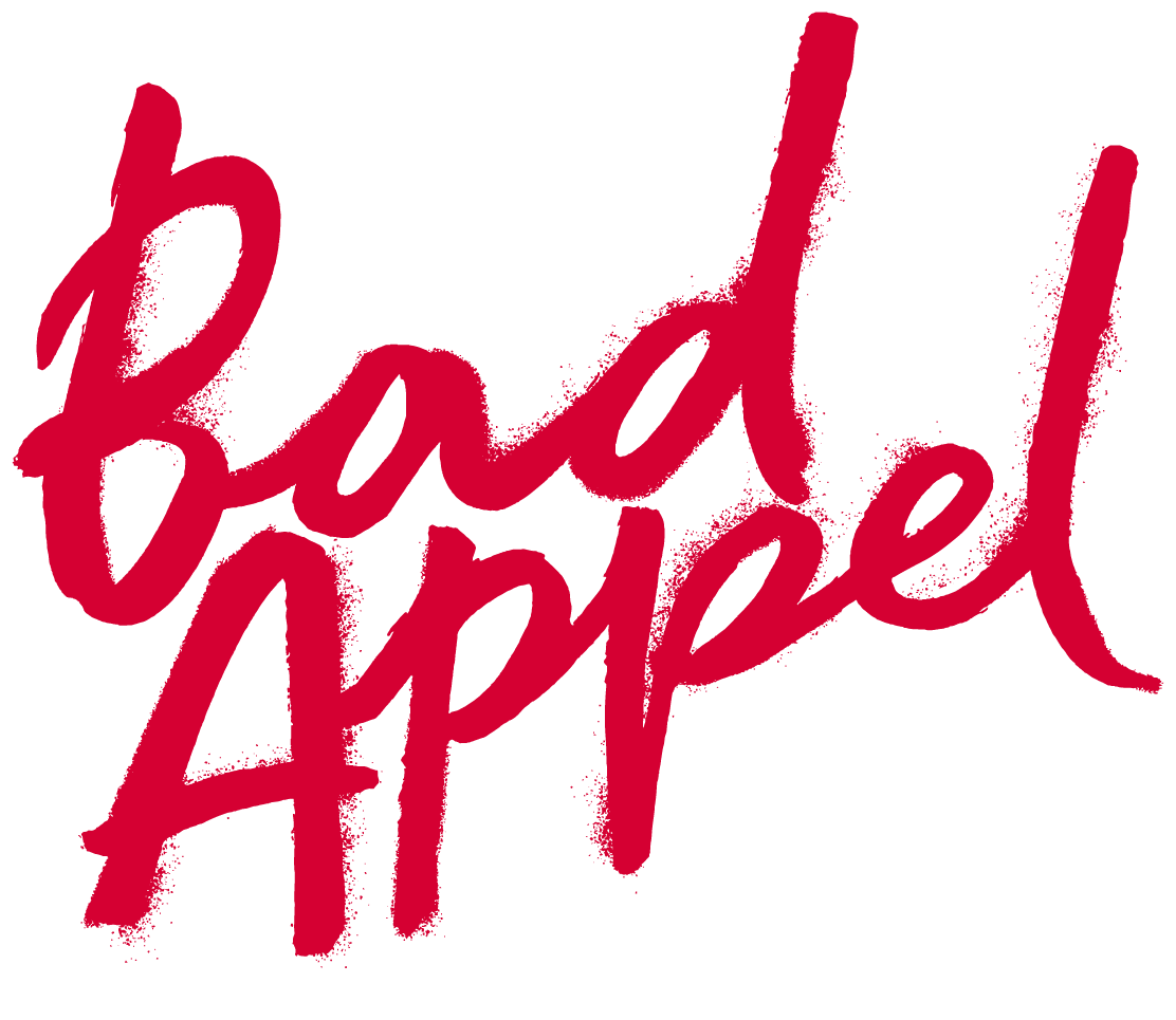 Bad Appel Logo, Strapline: A taste of temptation is coming...