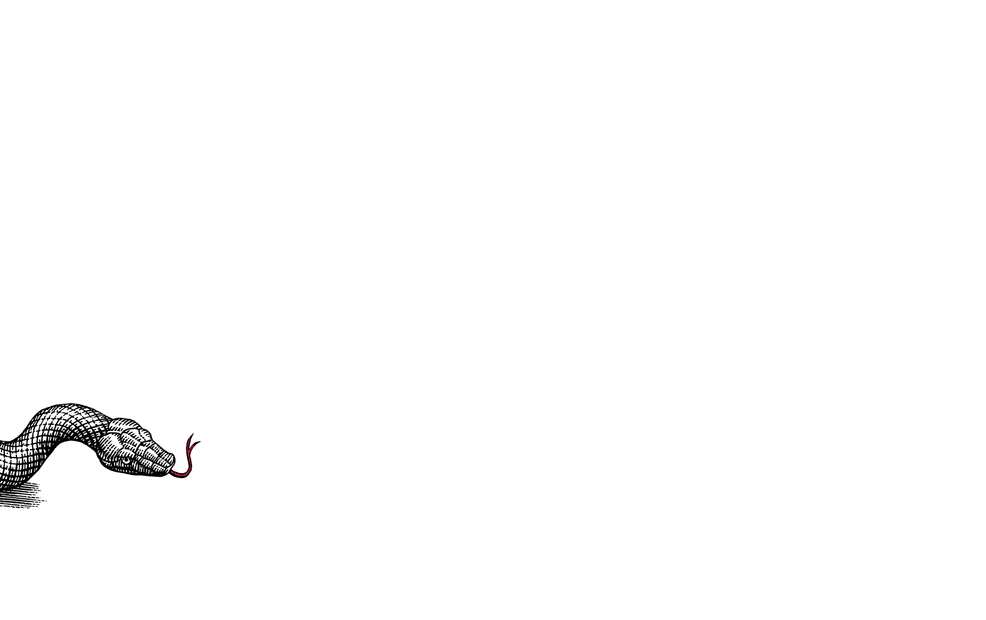 Outline of a person riding a motorcycle on the left side in a minimalist black and red line drawing.