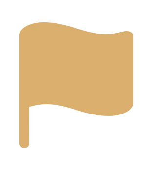 Beiges Symbol einer Flagge.