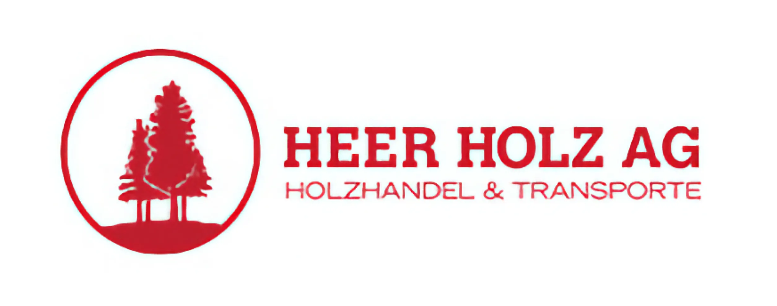 Das Logo von Heer Holz AG auf weissem Hintergrund.