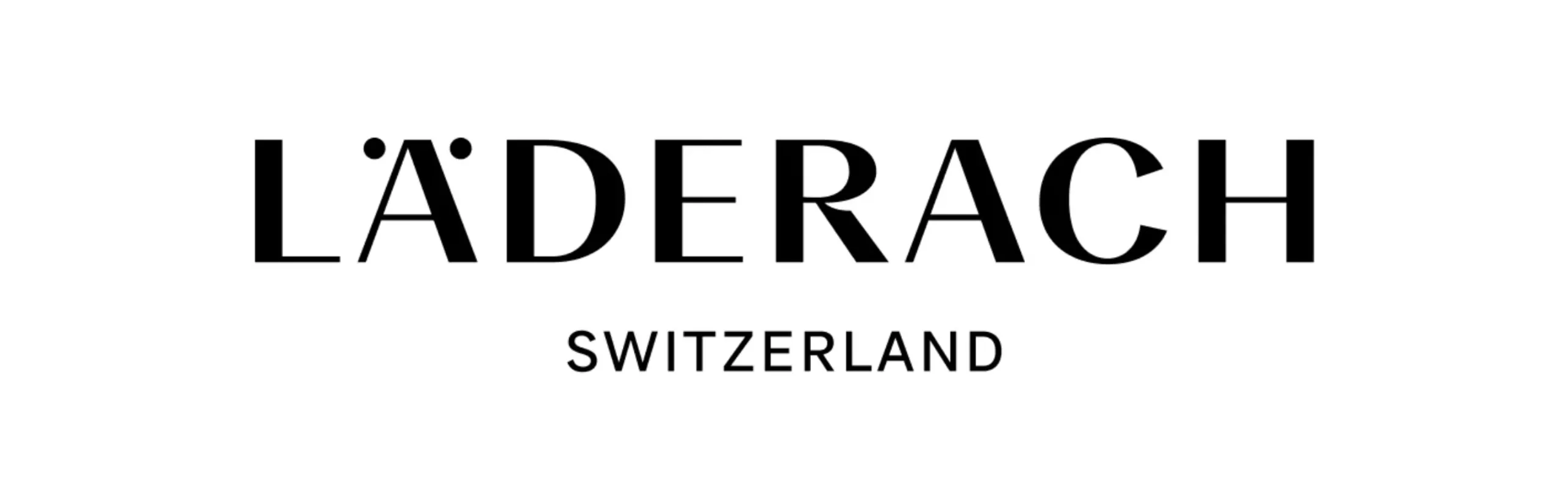 Das Logo von Läderach auf weissem Hintergrund.