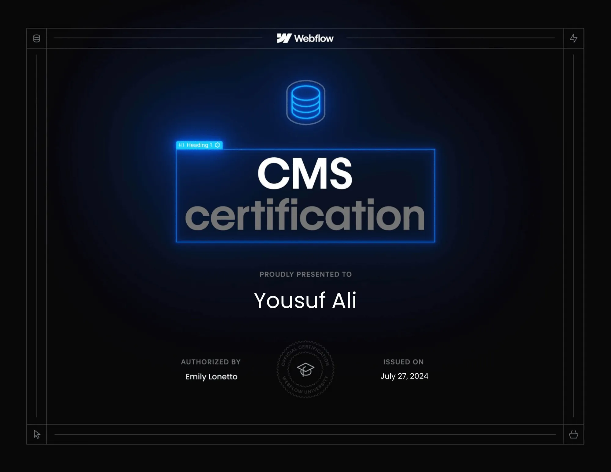 webflow cms - yousuf, webflow developer