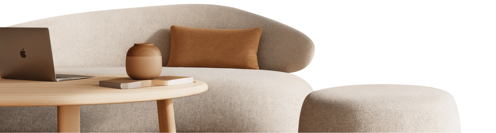 Minimalist Beige Sofa Setup Archipro Webflow Template | BRIX Template
