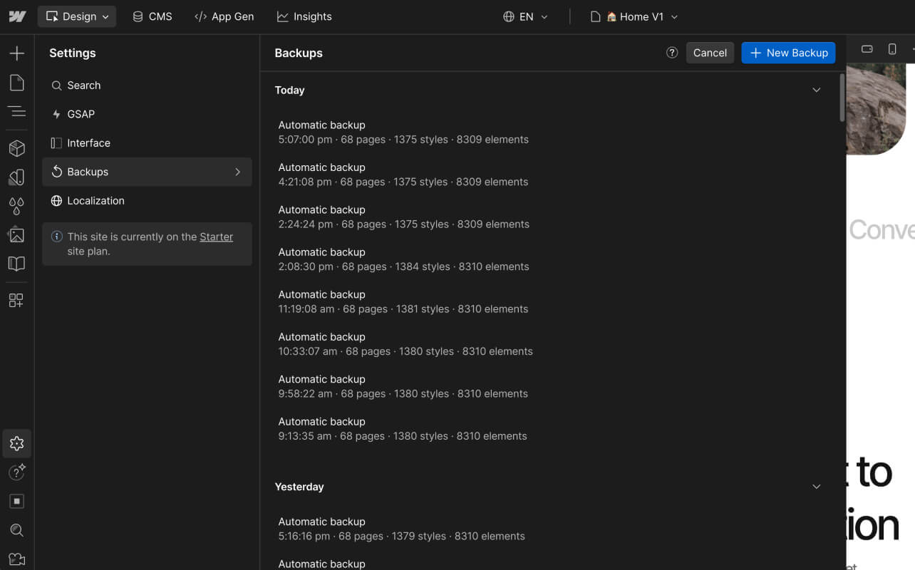 Backups - Archipro Webflow Template