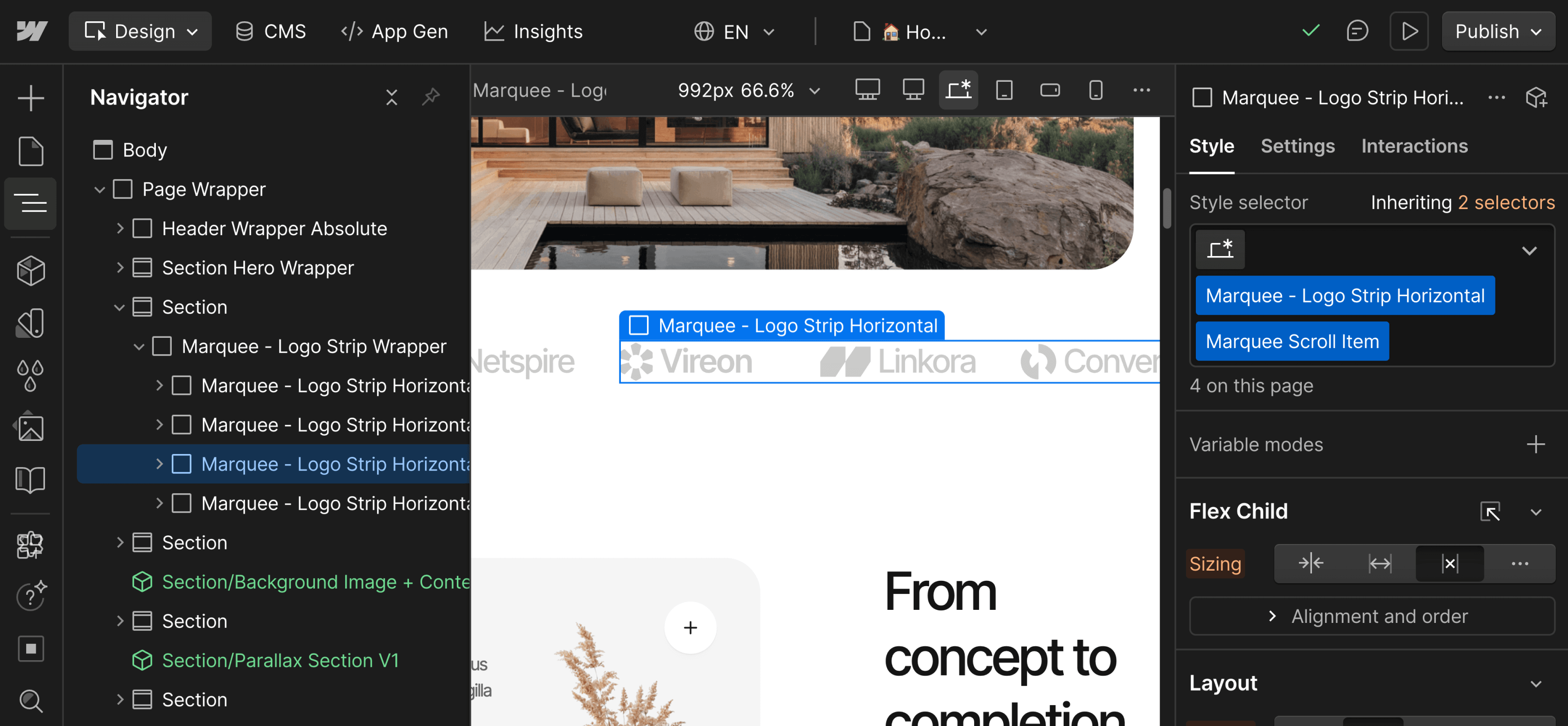 Marquee Structure - Archipro Webflow Template