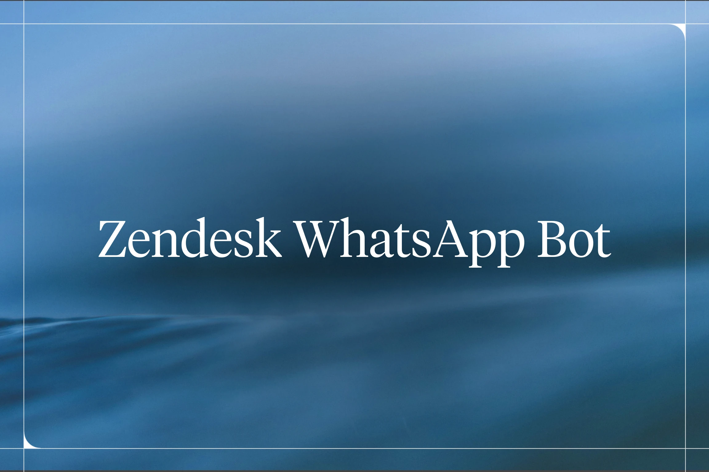 Zendesk WhatsApp Bot — Voiceflow blog hero