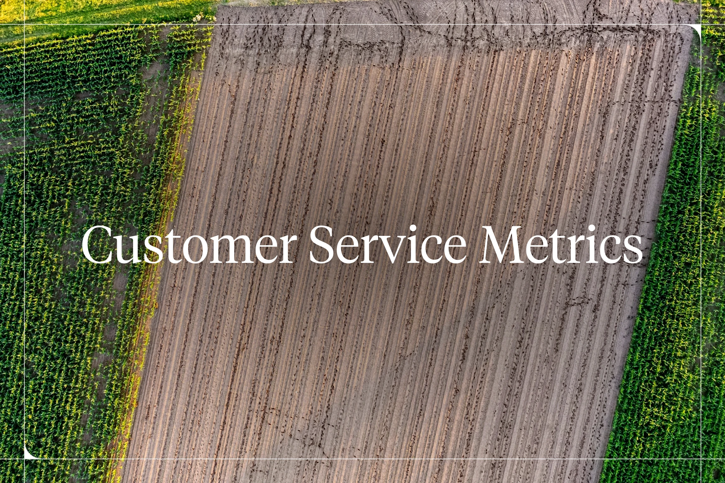 Customer service metrics hero graphic