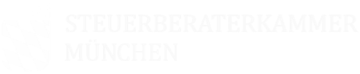 Wappen mit blau-weißen Rauten neben dem Text Steuerberaterkammer München.