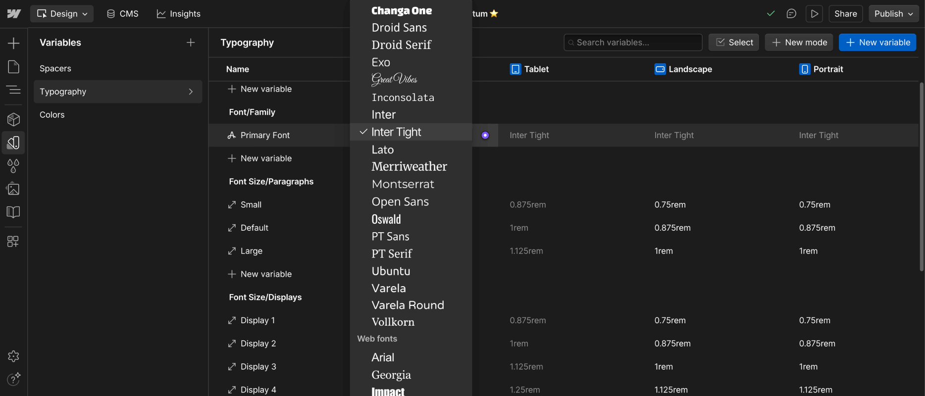 Typography - Quantum Webflow Template