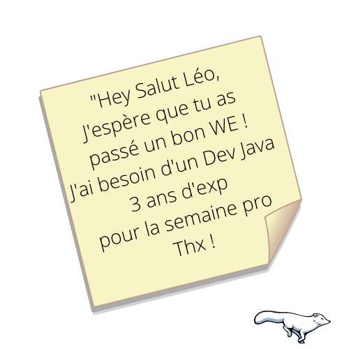 besoin en recrutement dans un post-it