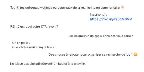 Exemples de CTA ou d'appels à l'action