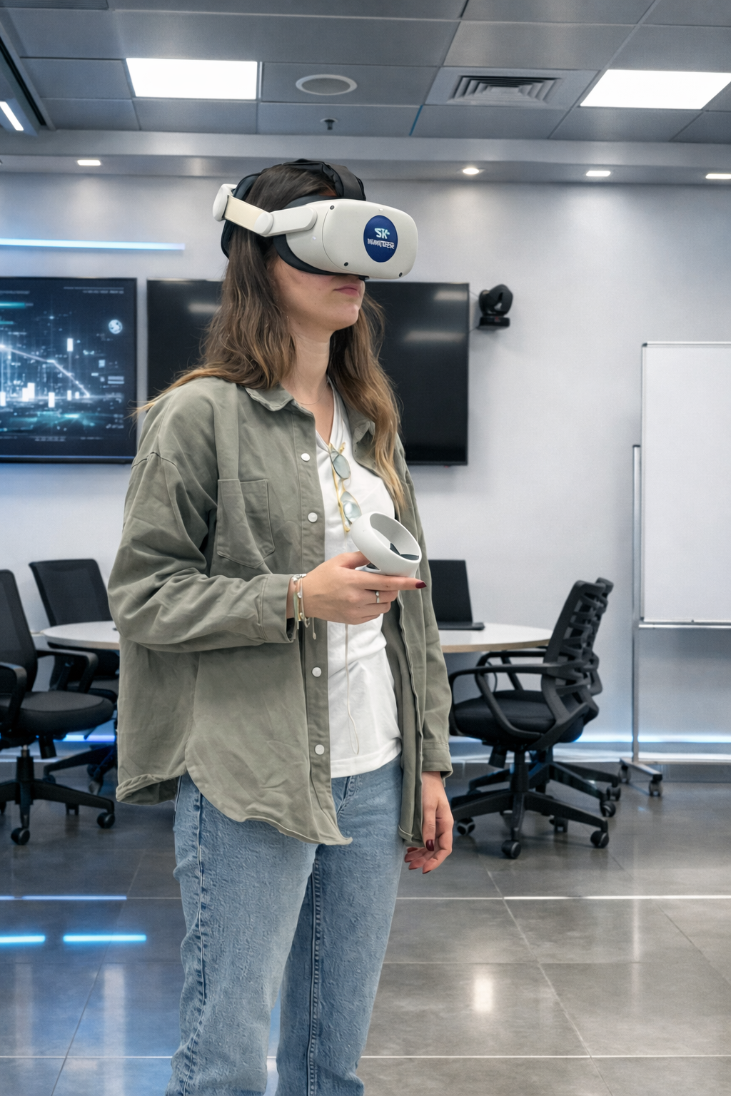 image of a person asking a question at an information counter (for a mobility and transportation)