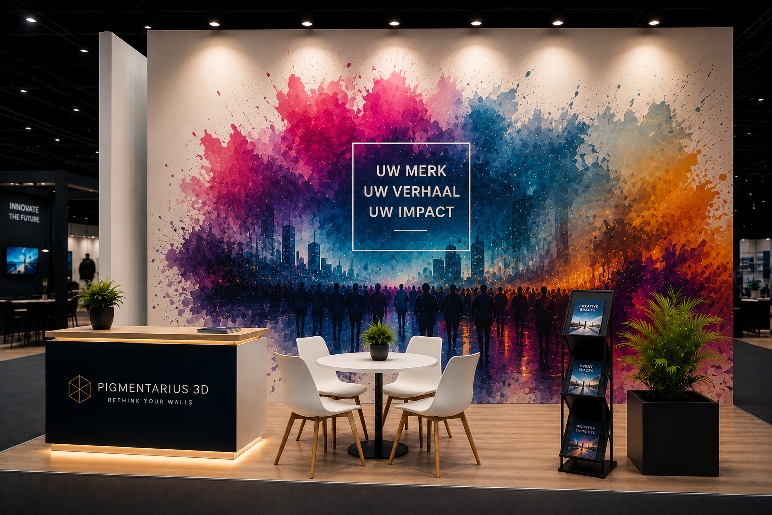 muurprint voor evenementen, presentaties en merkbeleving