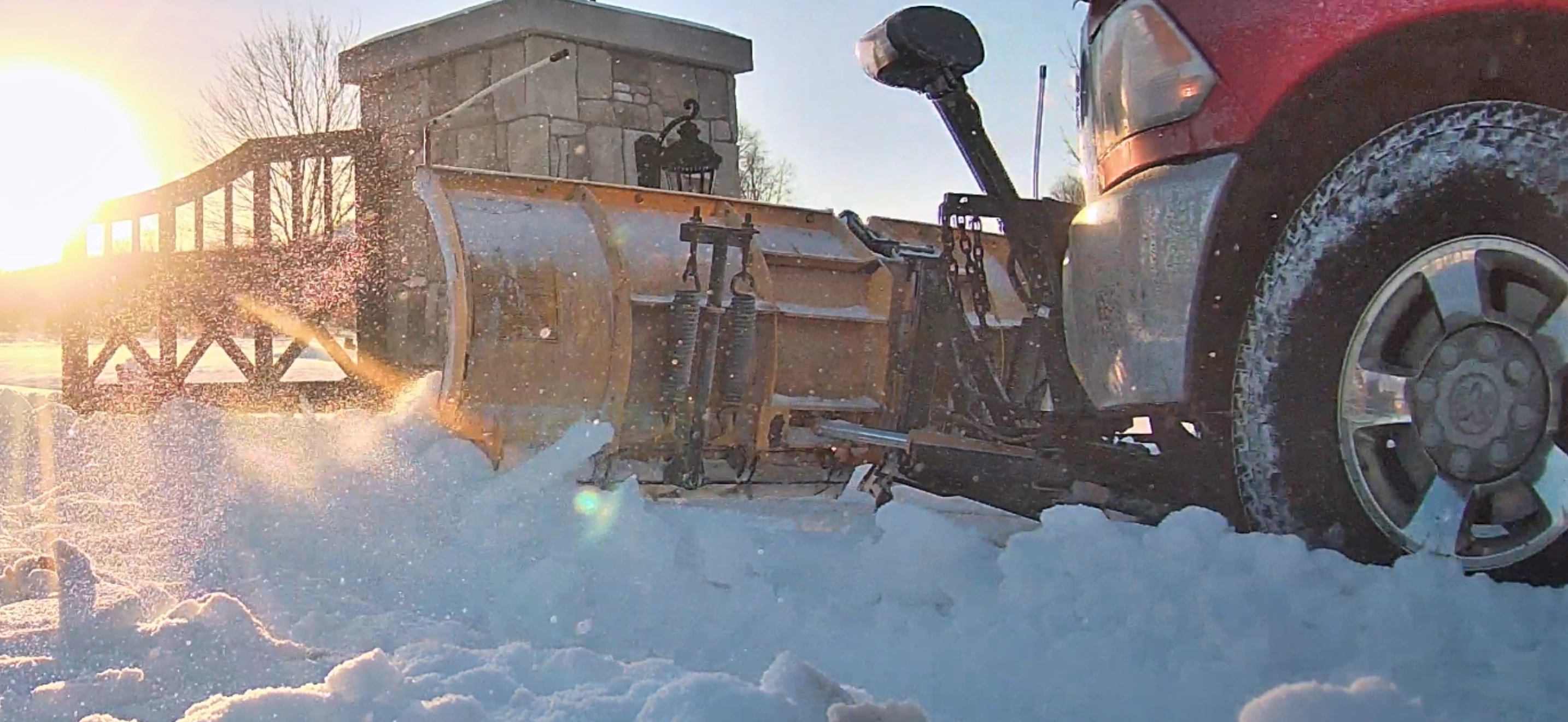 Snow covered driveway