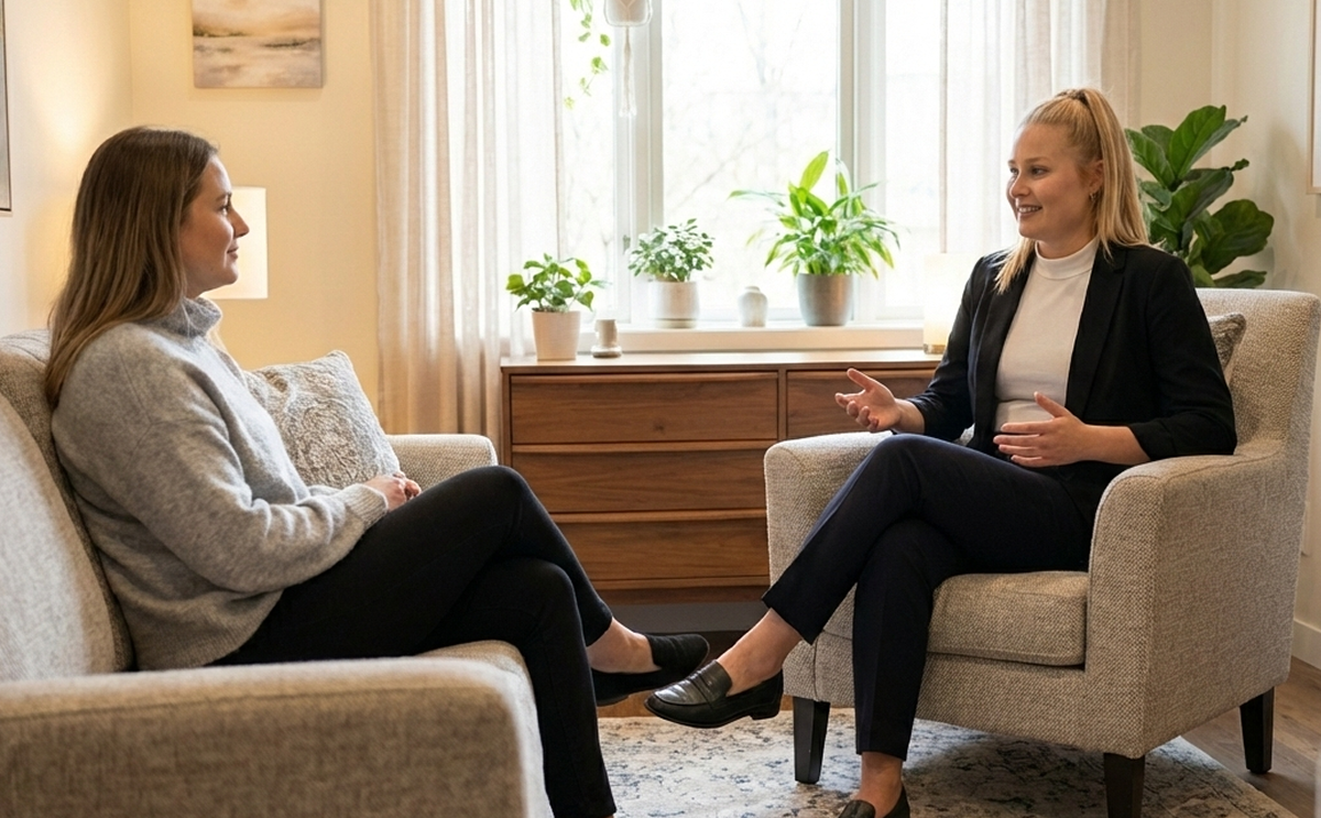 image of a coach consulting with a client