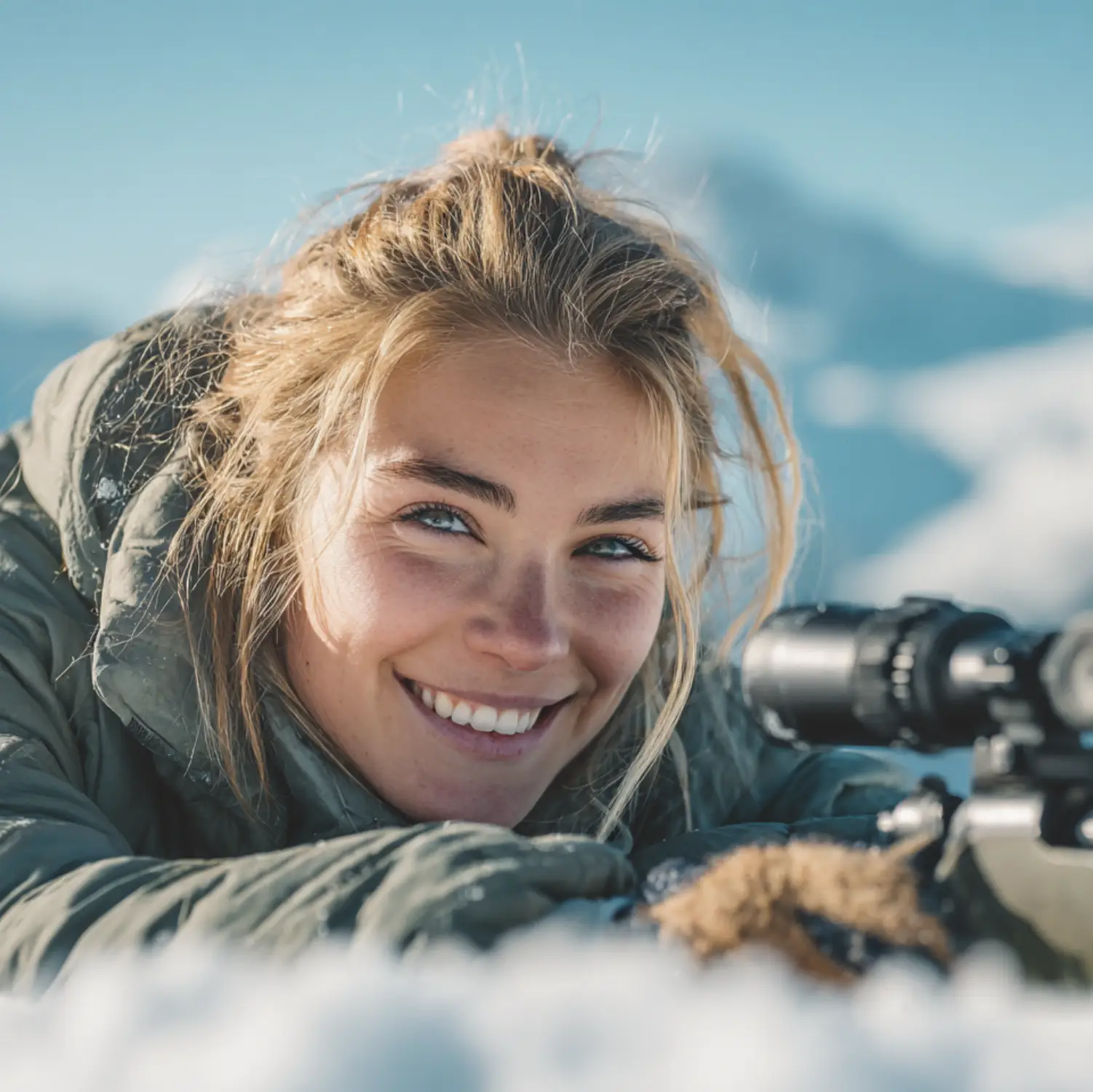 Cours de biathlon à Val d'Isère avec l'école Nordic Base, identité créée par Ulotte.