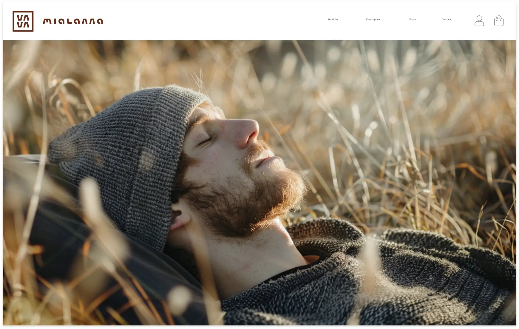 Interface e-commerce format dekstop pour Mialanna, optimisée pour une expérience utilisateur douce et fluide.