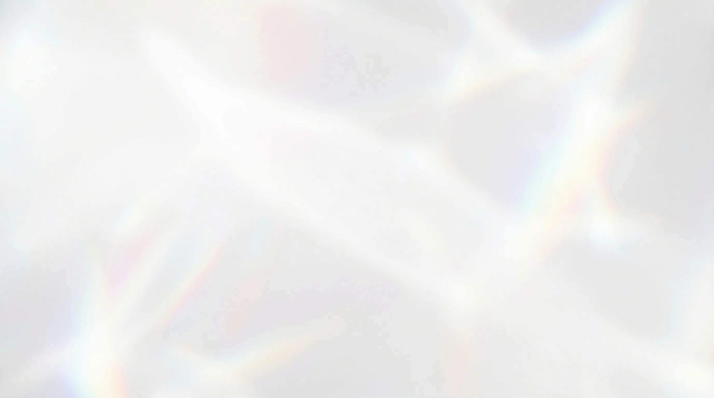 Soft gradient background with subtle iridescent light reflections creating a pearl-like effect.