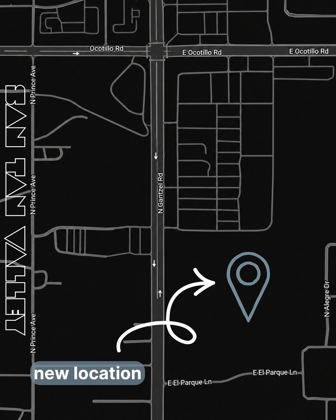 Map of Keystone's new San Tan Valley clinic in the Terazza Medical Village at Ocotillo and Ironwood