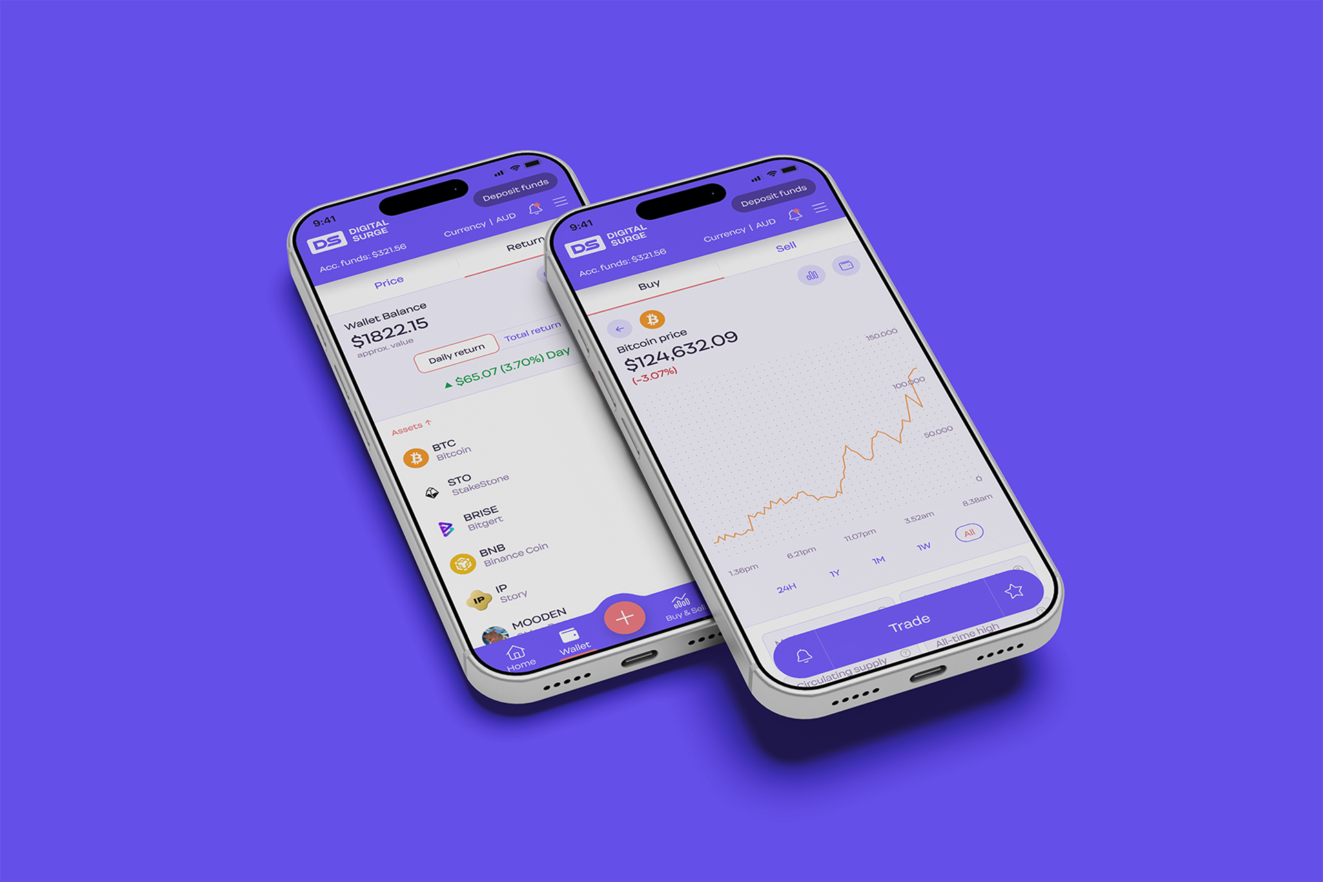 Digital Surge crypto exchange — platform UX redesign