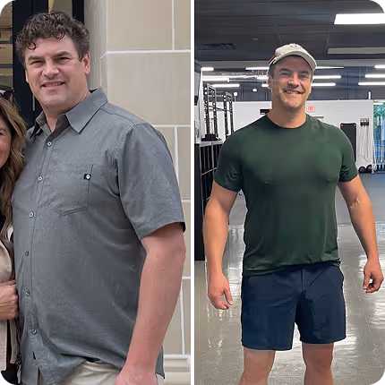 Testimonial photo of before and after