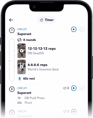Phone with a screenshot of the app