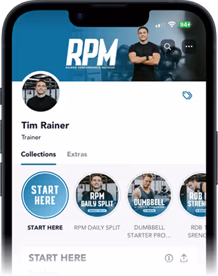 Phone with a screenshot of the app