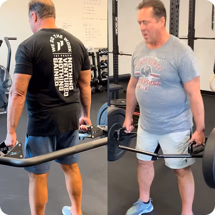 Testimonial photo of before and after