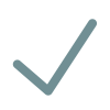 Black checkmark inside a dark green circle.