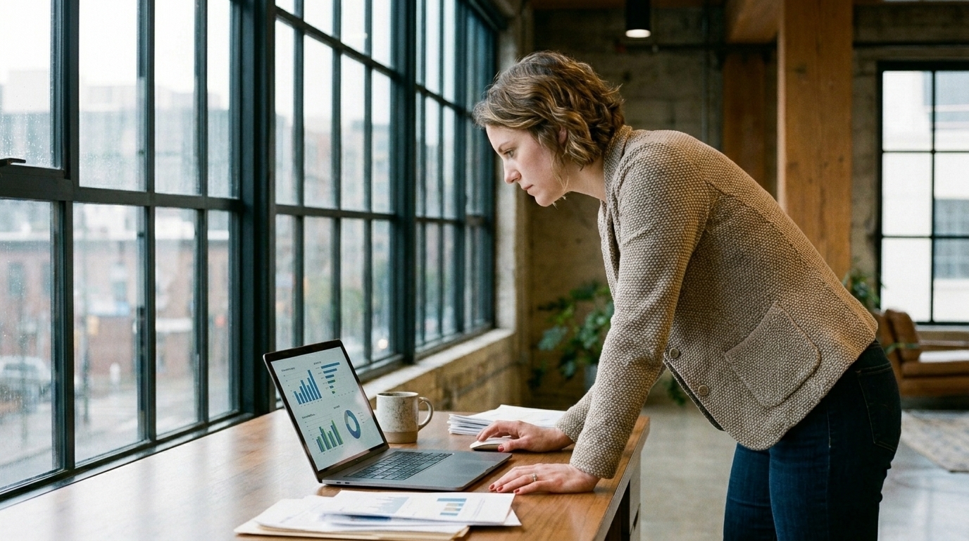 Family of four in a kitchen, two children sitting on stools at a counter with adults standing nearby, preparing food.