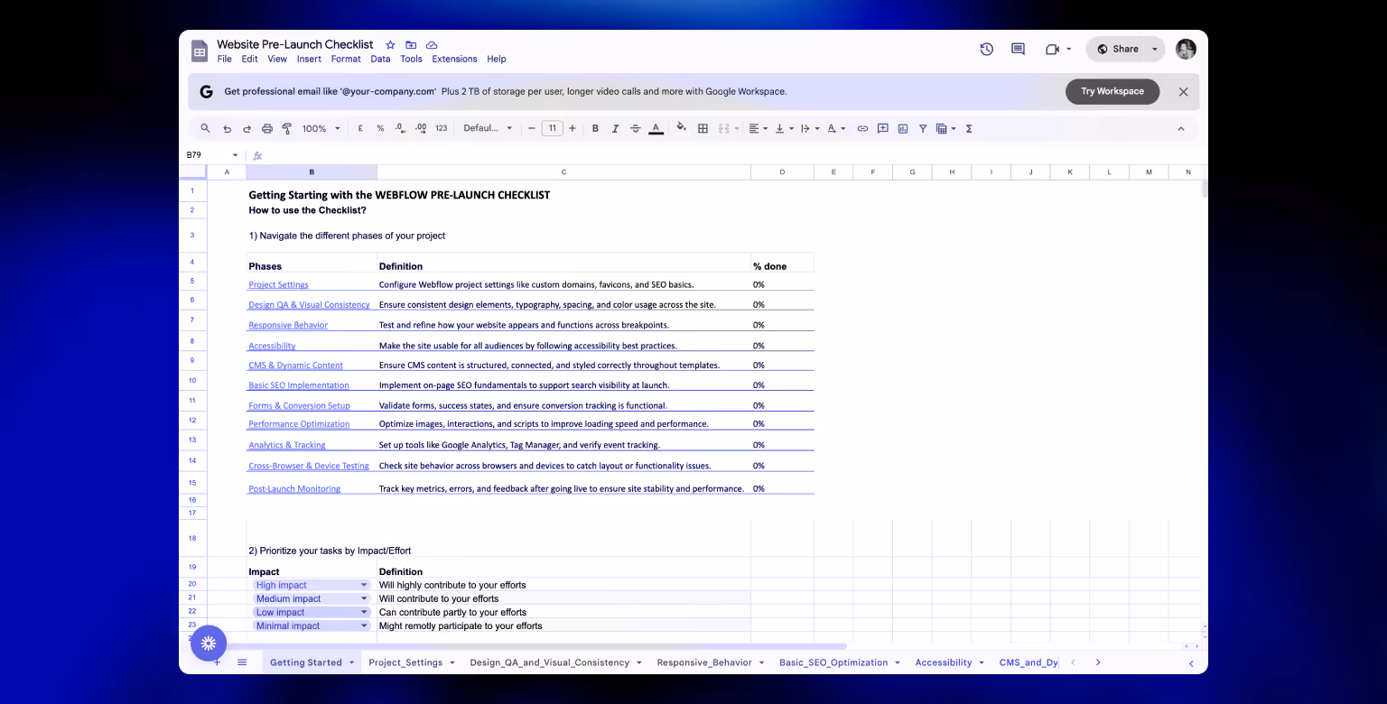 Website Pre- and Post-Launch Checklist