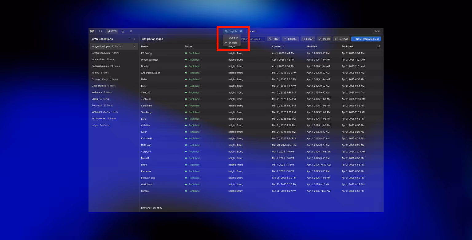 Duplicate Localized CMS Page in Webflow