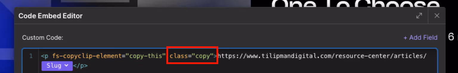 How to use classes in Webflow code embeds