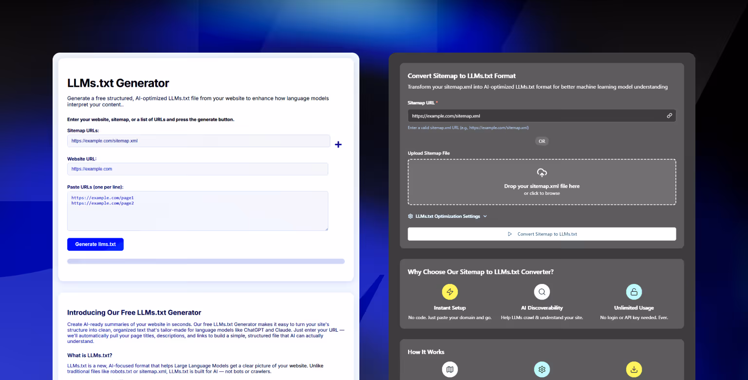 Tools to Generate LLMs.txt for Webflow