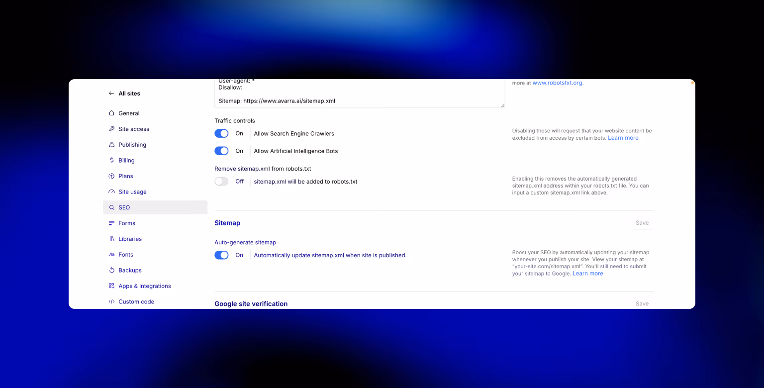 Automatically generating sitemap in Webflow