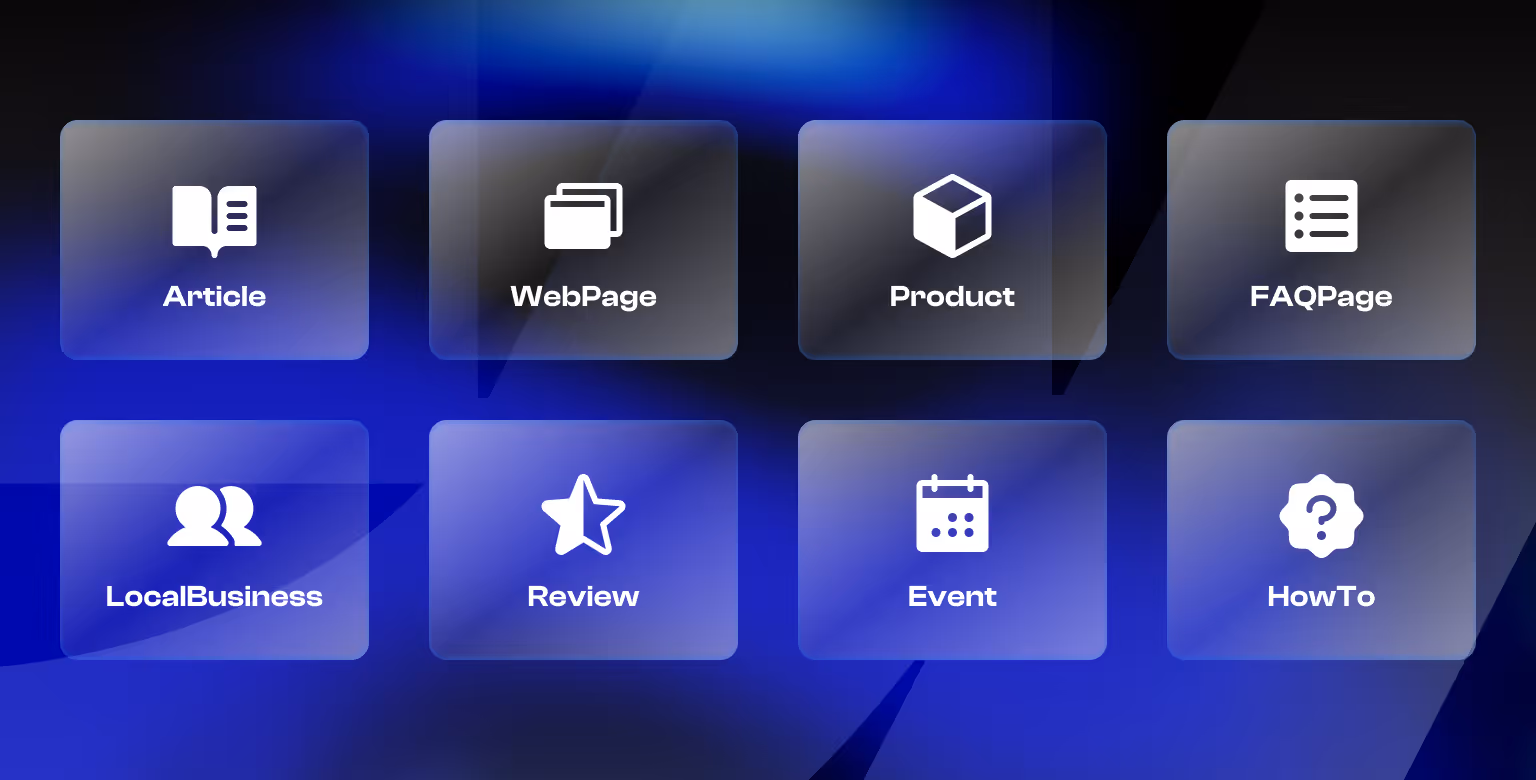 Common types of Webflow Schema Markup